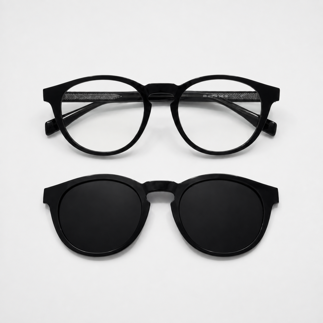 2-in-1 Heritage Glasses - Black