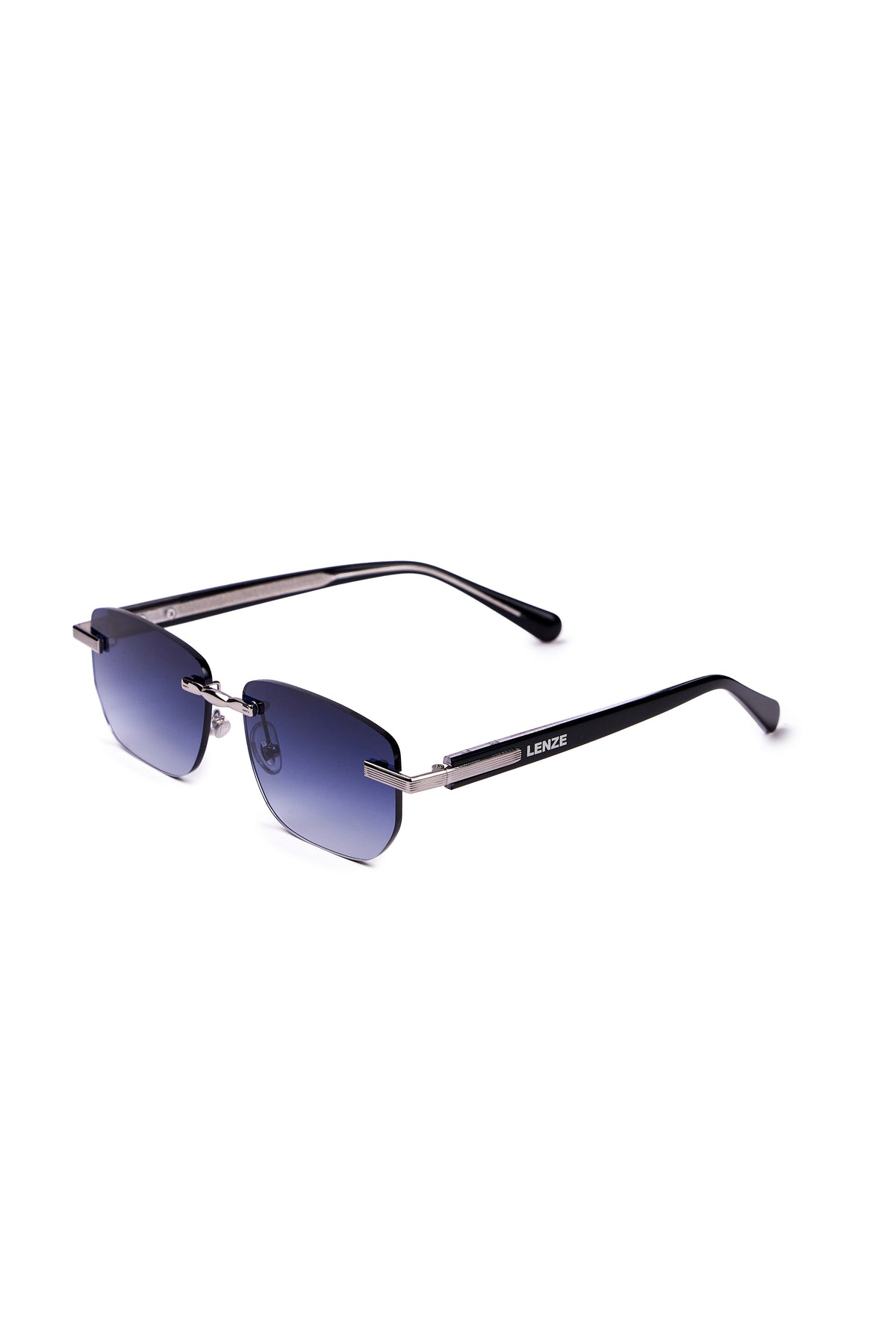 Edge Glasses - Gunmetal Silver/Ocean Blue