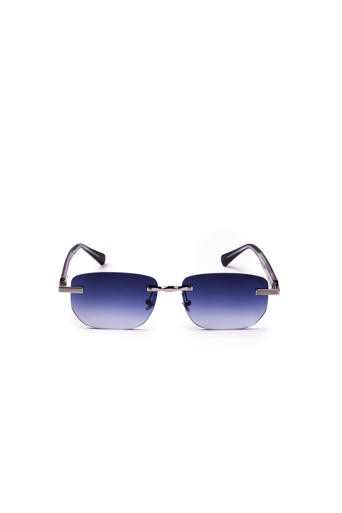 Edge Glasses - Gunmetal Silver/Ocean Blue